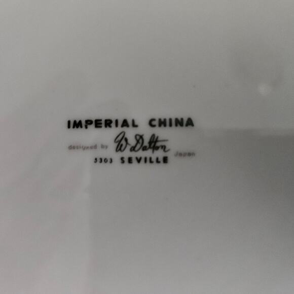 Imperial China Seville 5303 W Dalton 7.5" Bowls Set of 3 Japan Blue Floral Gold - Picture 4 of 6